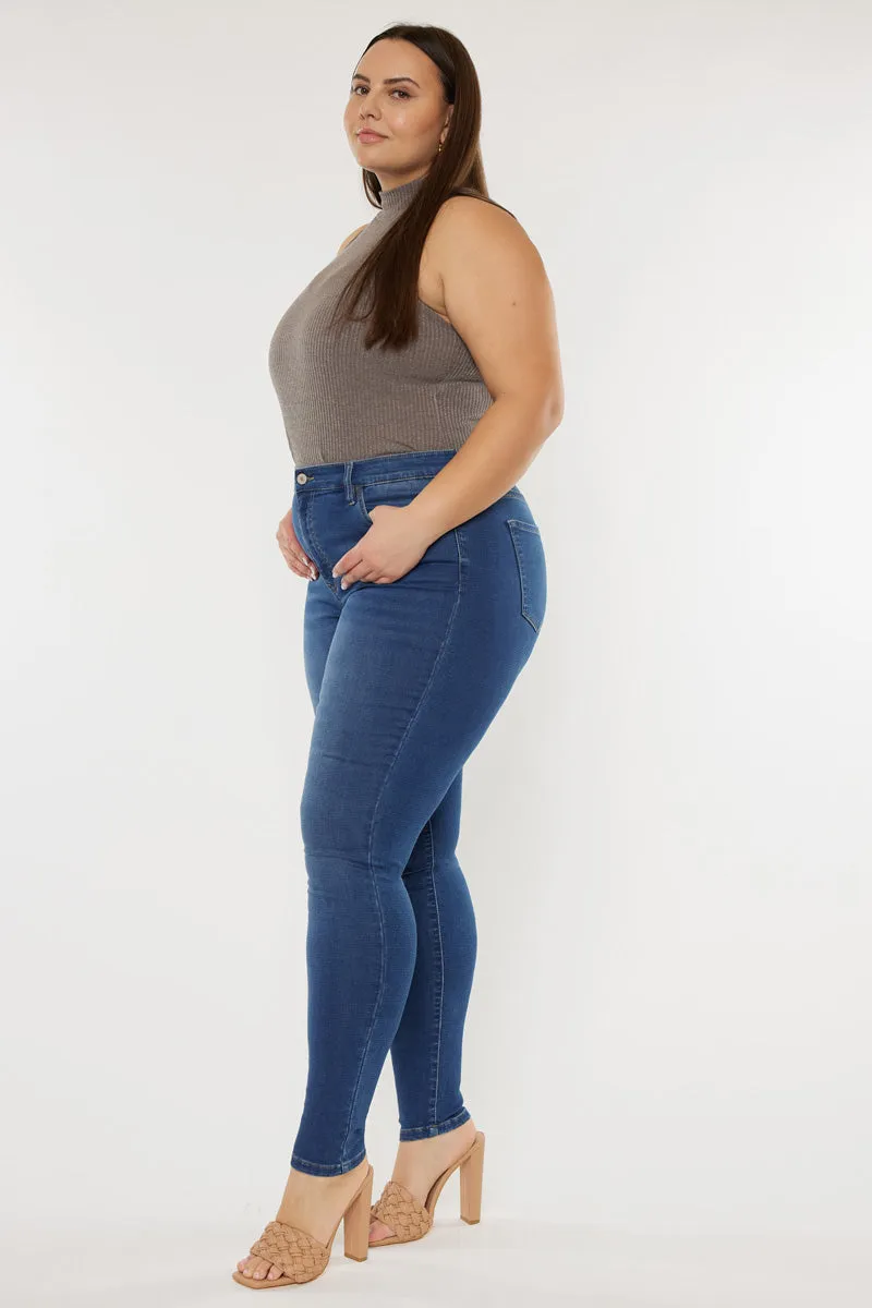 Vivienne Essentials High Rise Super Skinny Jeans (Plus Size) sold by Kan Can product image thumbnail 4