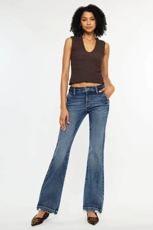 Delcie Mid Rise Bootcut Jeans sold by Kan Can