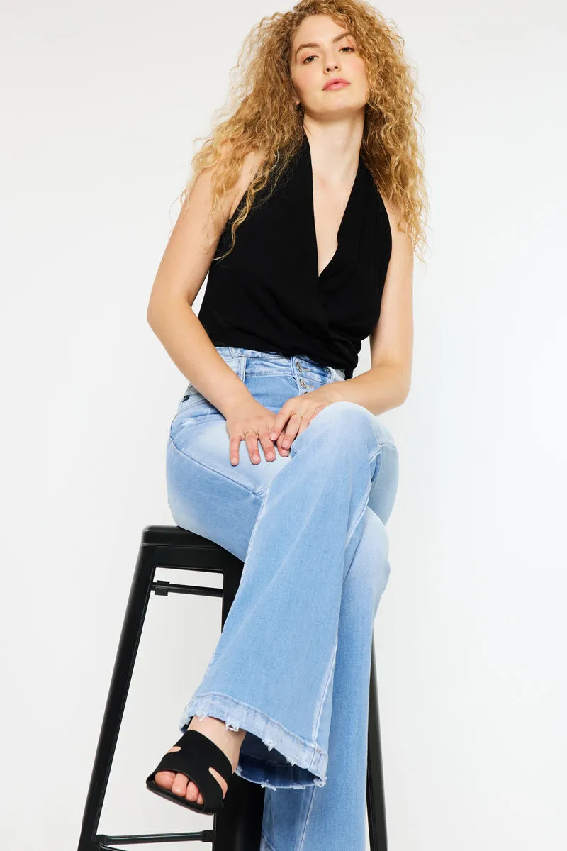Blairen Ultra High Rise Flare Jeans- Curvy sold by Kan Can product image thumbnail 3