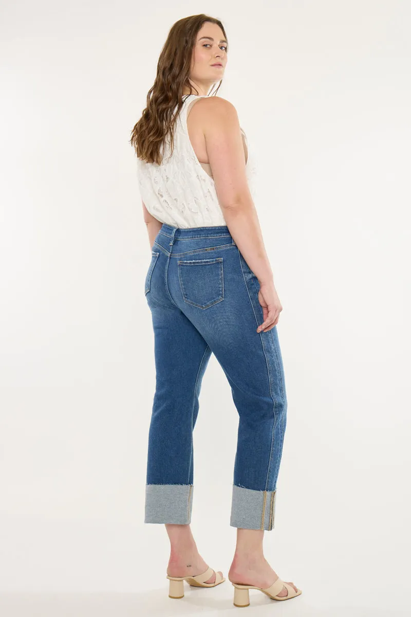 Gisela Mid Rise Crop Straight Jeans (Plus Size) sold by Kan Can product image thumbnail 2