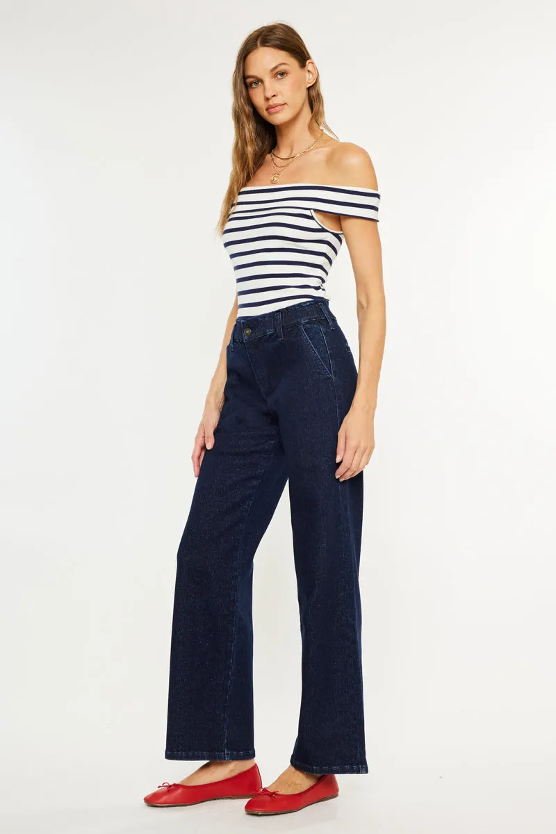 Kayla High Rise Trouser Wide Leg Jeans sold by Kan Can product image thumbnail 4