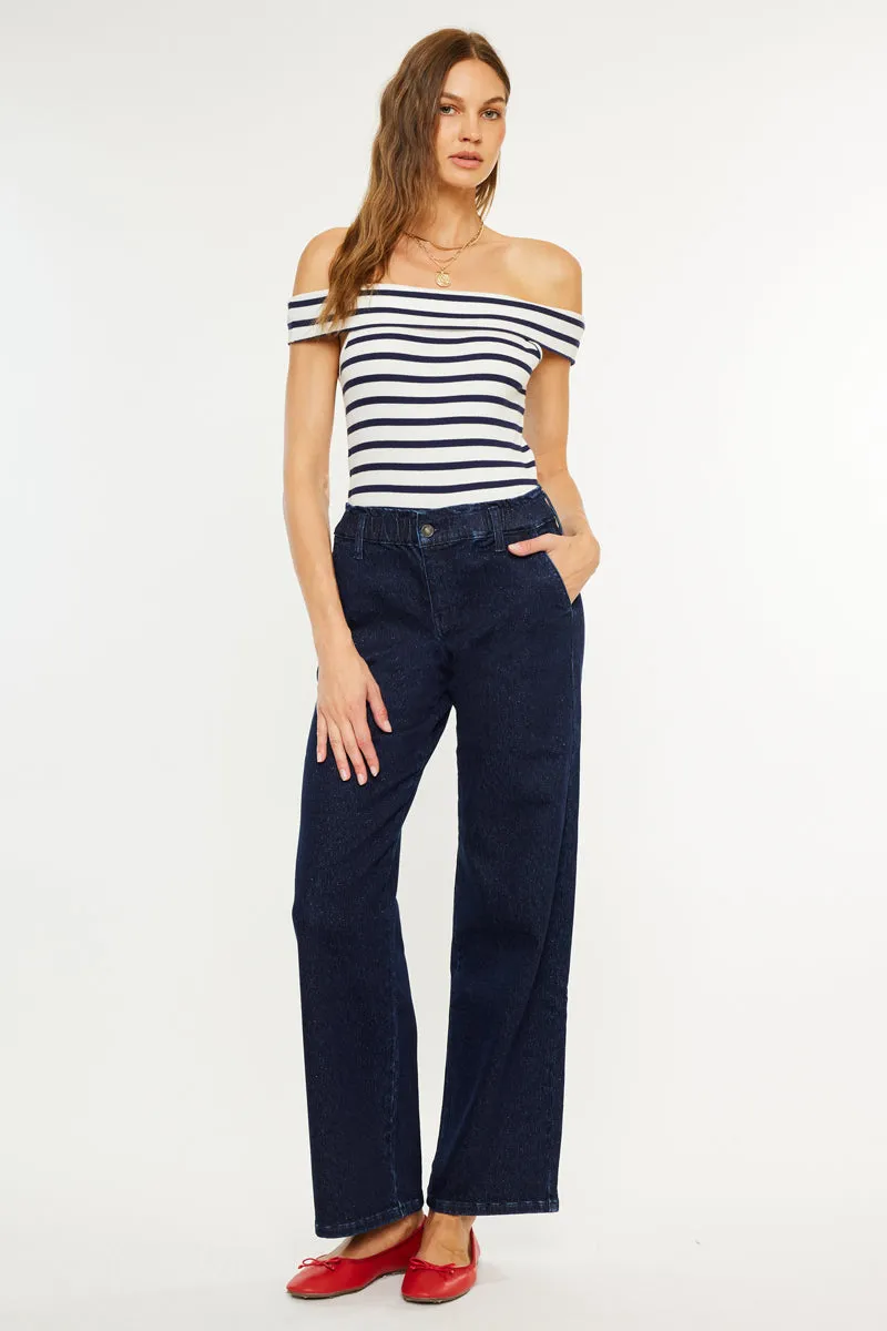Kayla High Rise Trouser Wide Leg Jeans sold by Kan Can product image thumbnail 3