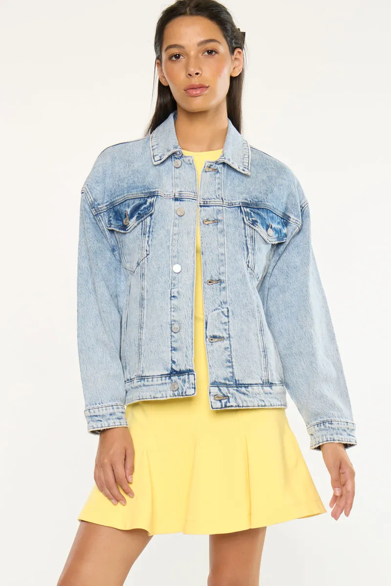Illanie Oversized Denim Jacket sold by Kan Can product image thumbnail 5