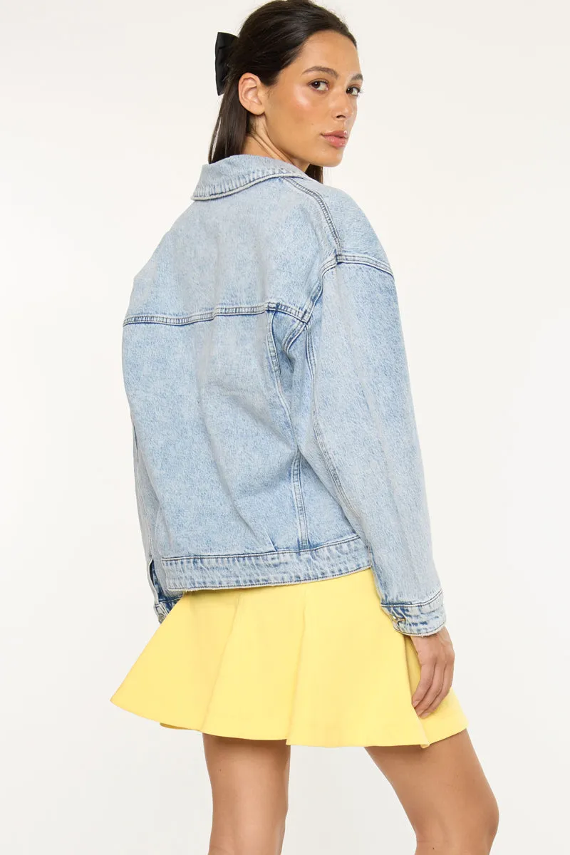 Illanie Oversized Denim Jacket sold by Kan Can product image thumbnail 2
