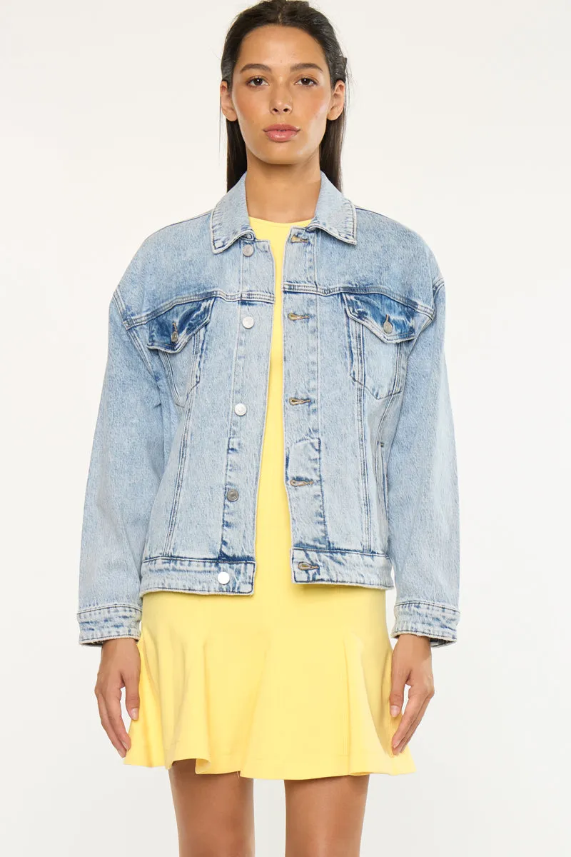Illanie Oversized Denim Jacket sold by Kan Can product image thumbnail 4