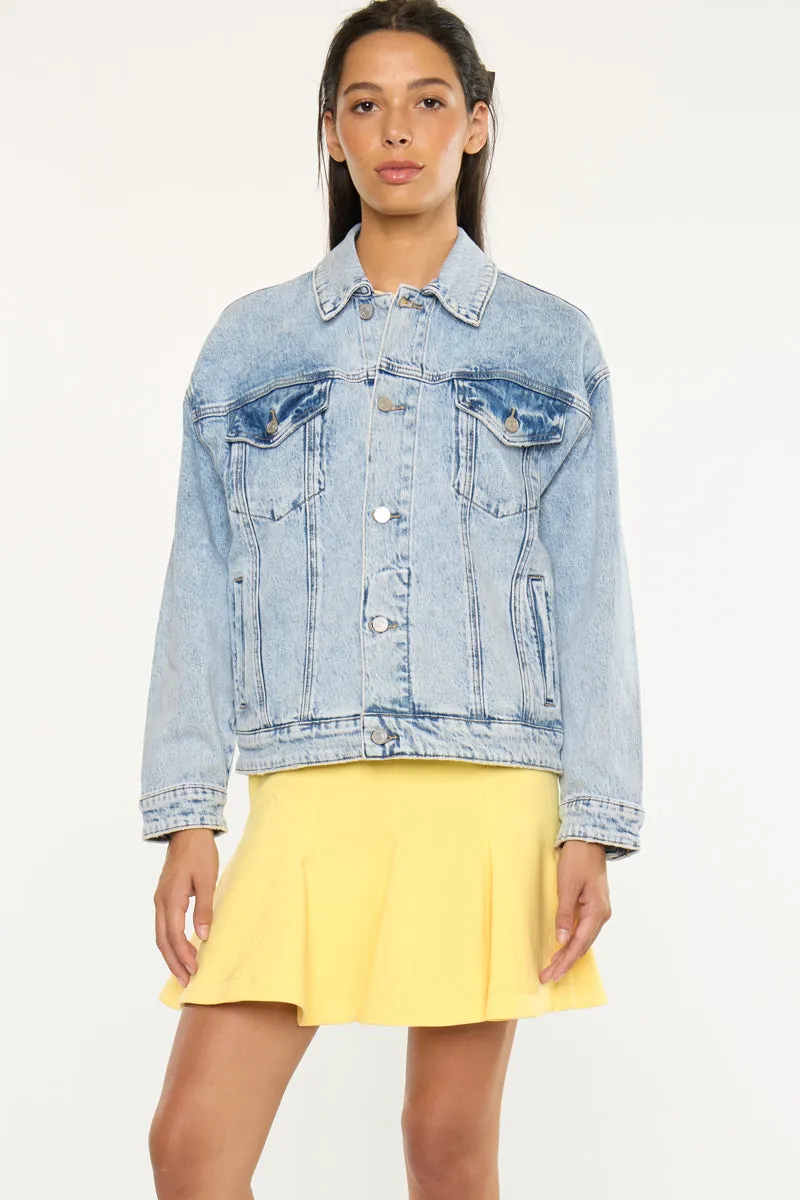 Illanie Oversized Denim Jacket sold by Kan Can product image thumbnail 3
