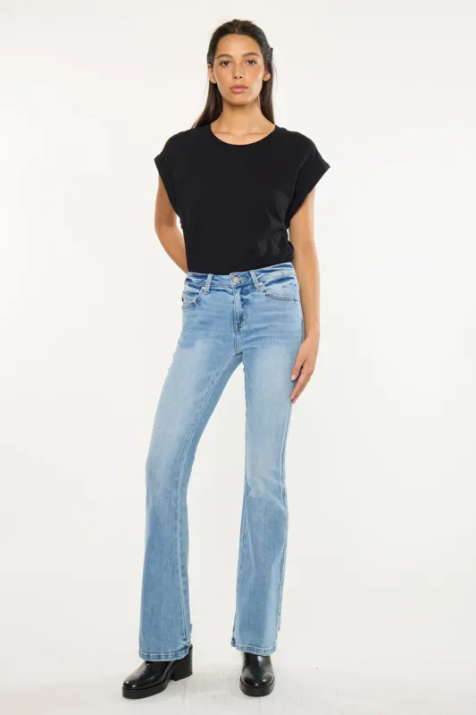 Azul Mid Rise Flare Jeans made by Kan Can