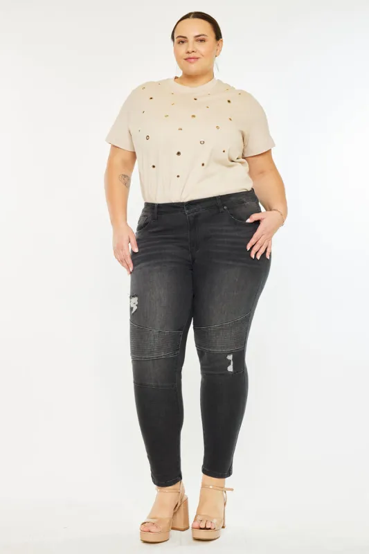 Wynne Low Rise Ankle Skinny Jeans (Plus Size) made by Kan Can