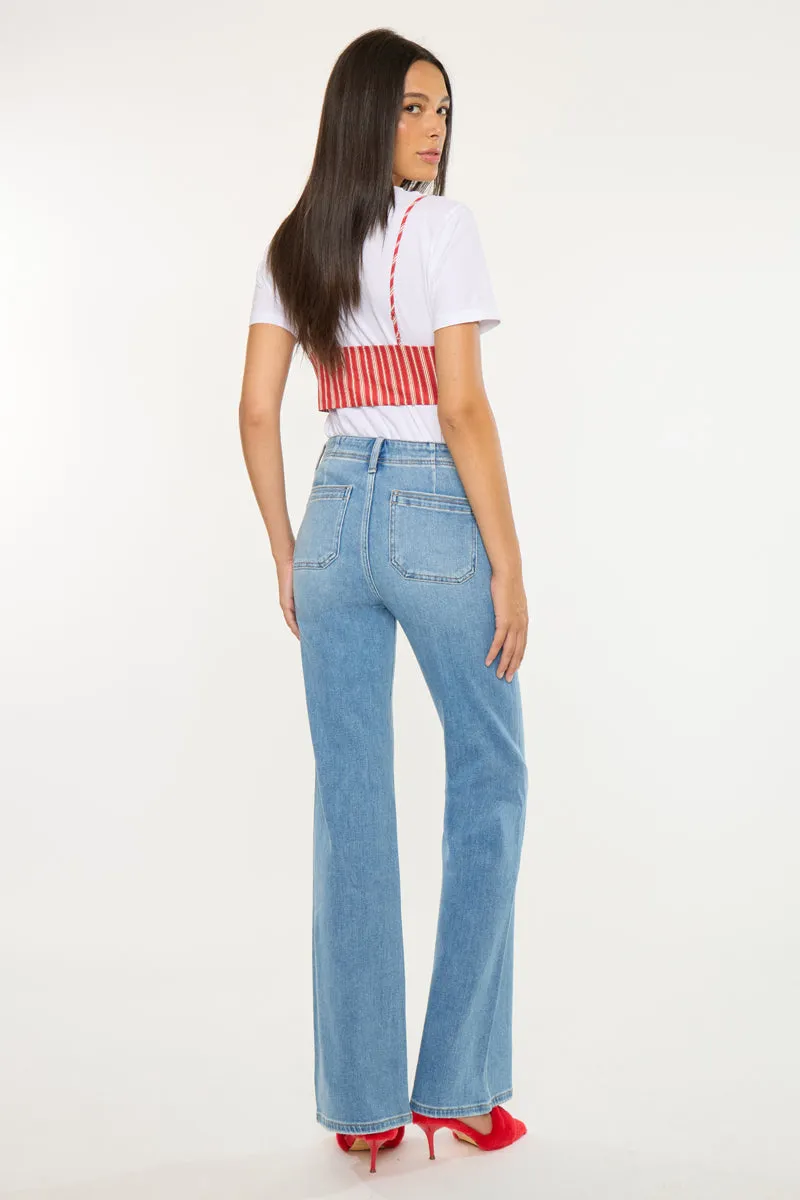 Jane High Rise Wide Flare Jeans sold by Kan Can product image thumbnail 2
