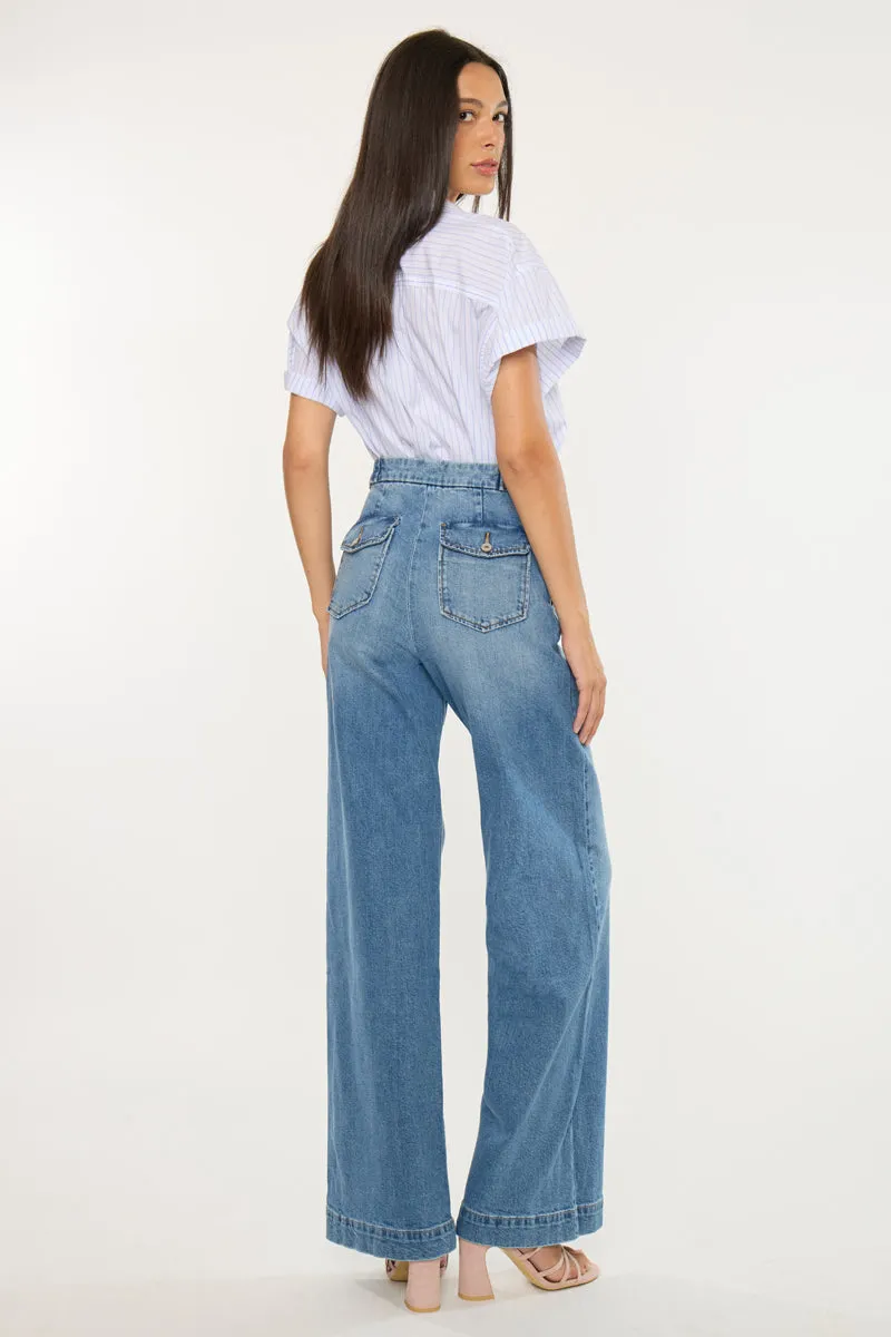 Marnie Ultra High Rise Wide Leg Trousers sold by Kan Can product image thumbnail 5