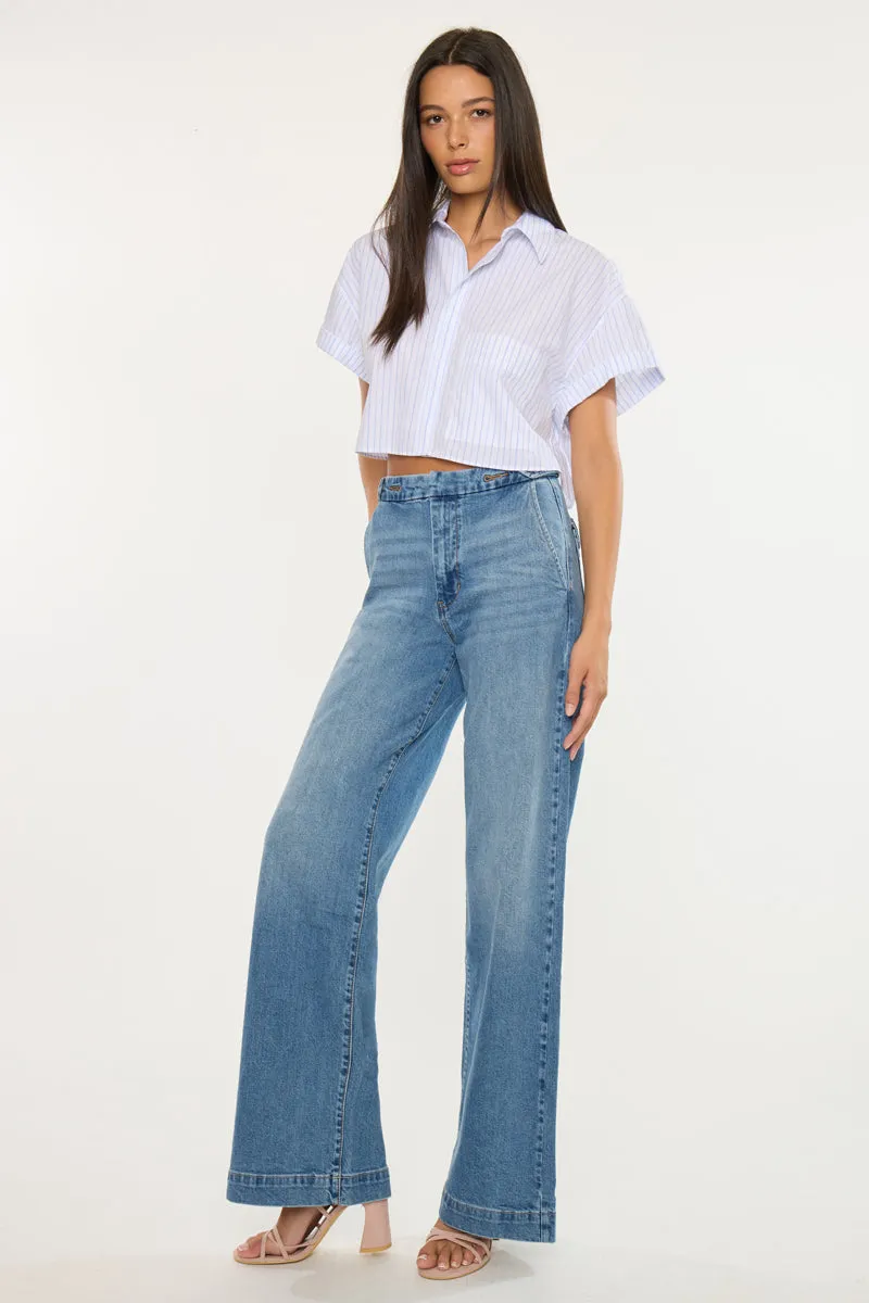 Marnie Ultra High Rise Wide Leg Trousers sold by Kan Can product image thumbnail 4