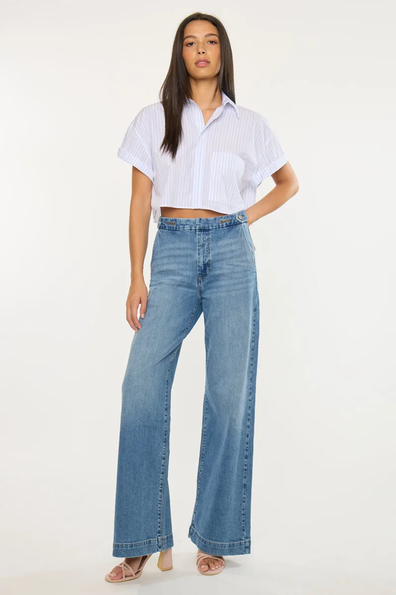 Marnie Ultra High Rise Wide Leg Trousers sold by Kan Can product image thumbnail 2