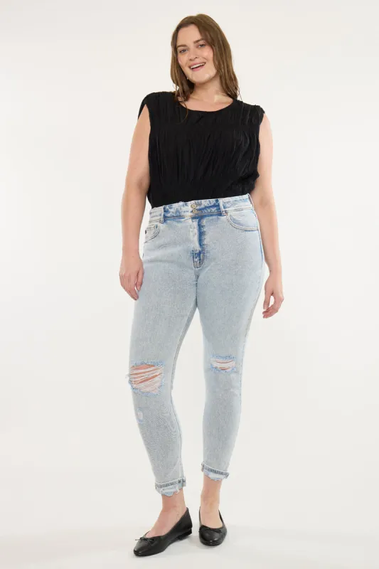 Kendall High Rise Ankle Skinny Jeans (Plus Size) sold by Kan Can
