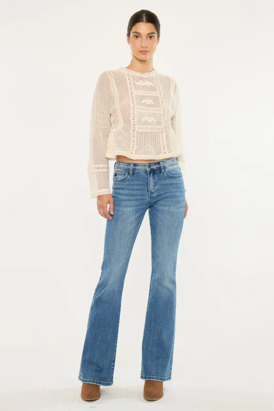 Cecilie Mid Rise Flare Jeans sold by Kan Can