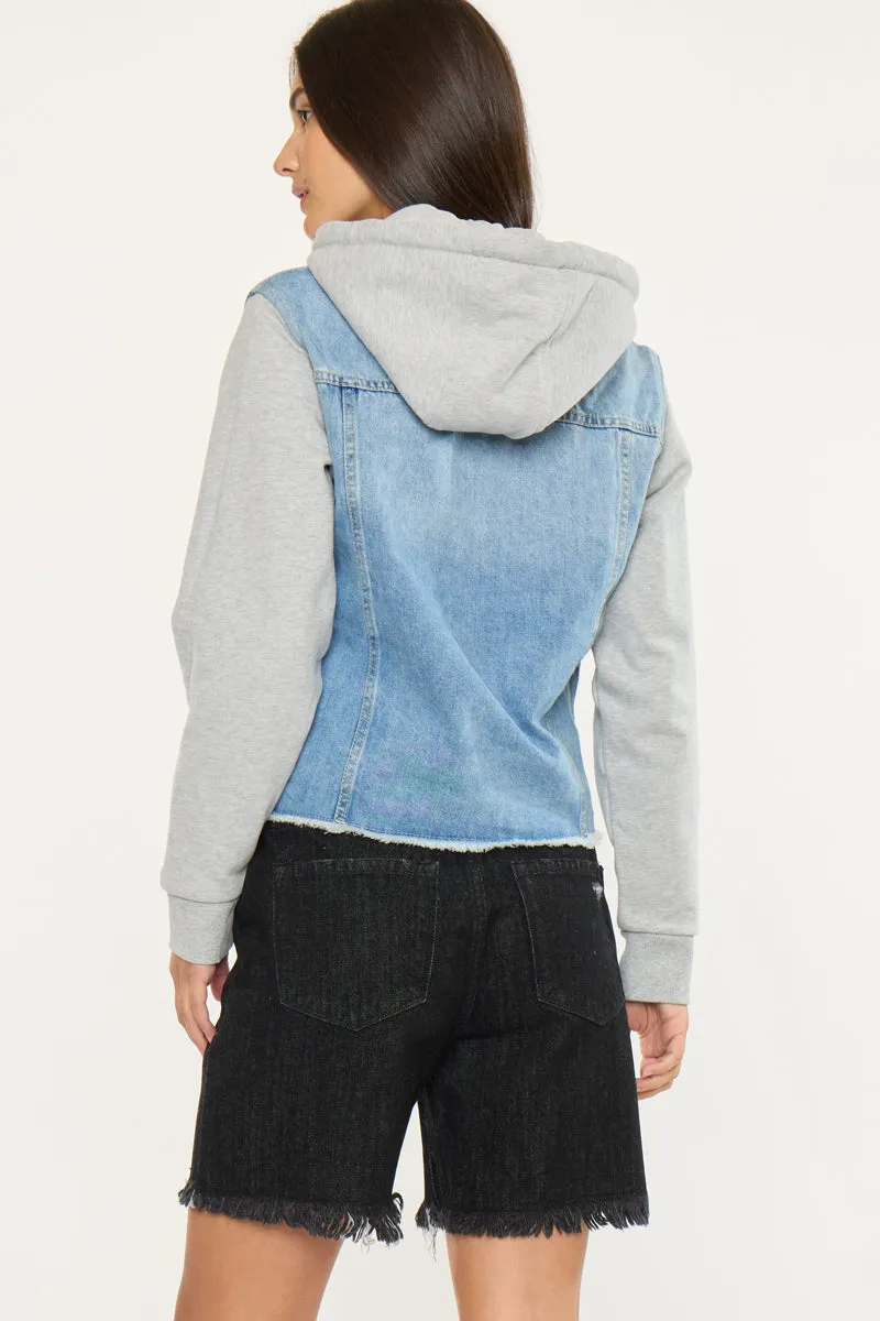 Karine Denim Hoodie Jacket sold by Kan Can product image thumbnail 2