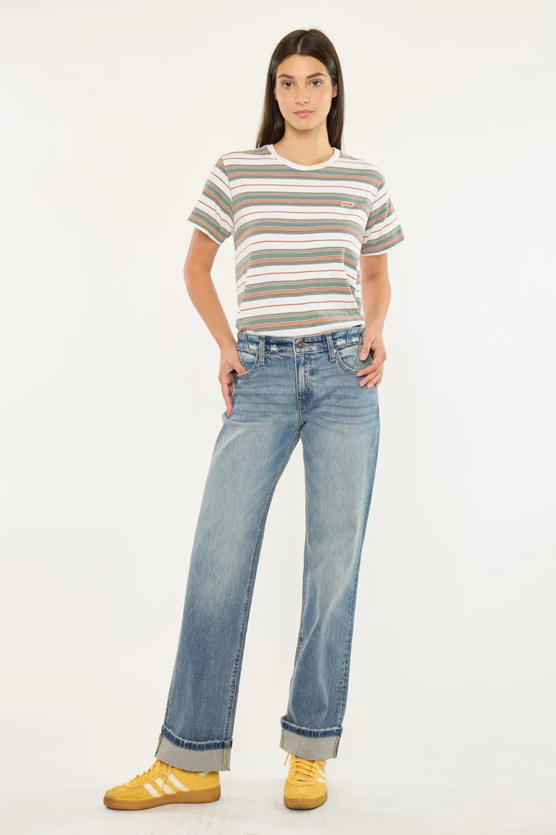 Irine Low Slung Baggy Straight Jeans sold by Kan Can