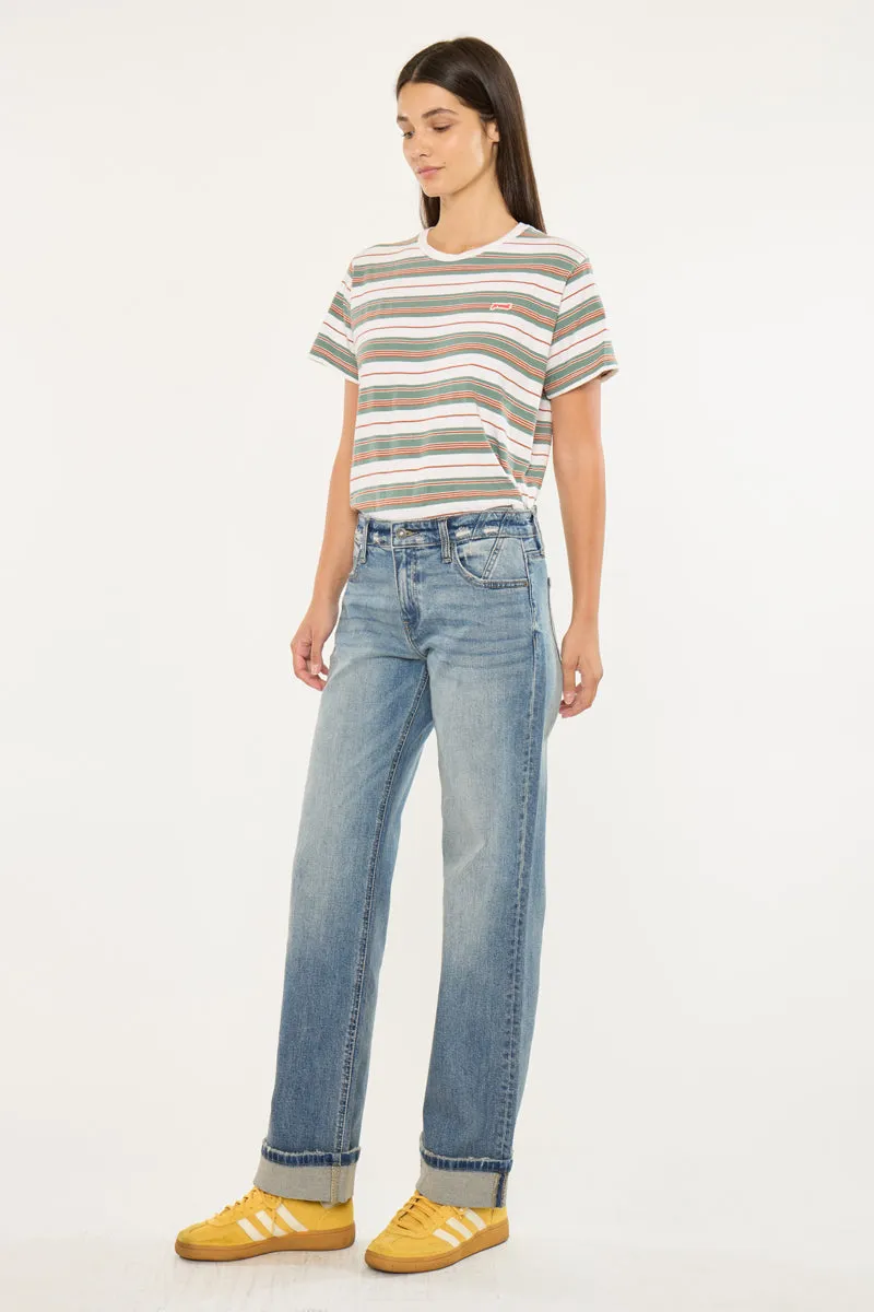 Irine Low Slung Baggy Straight Jeans sold by Kan Can product image thumbnail 4