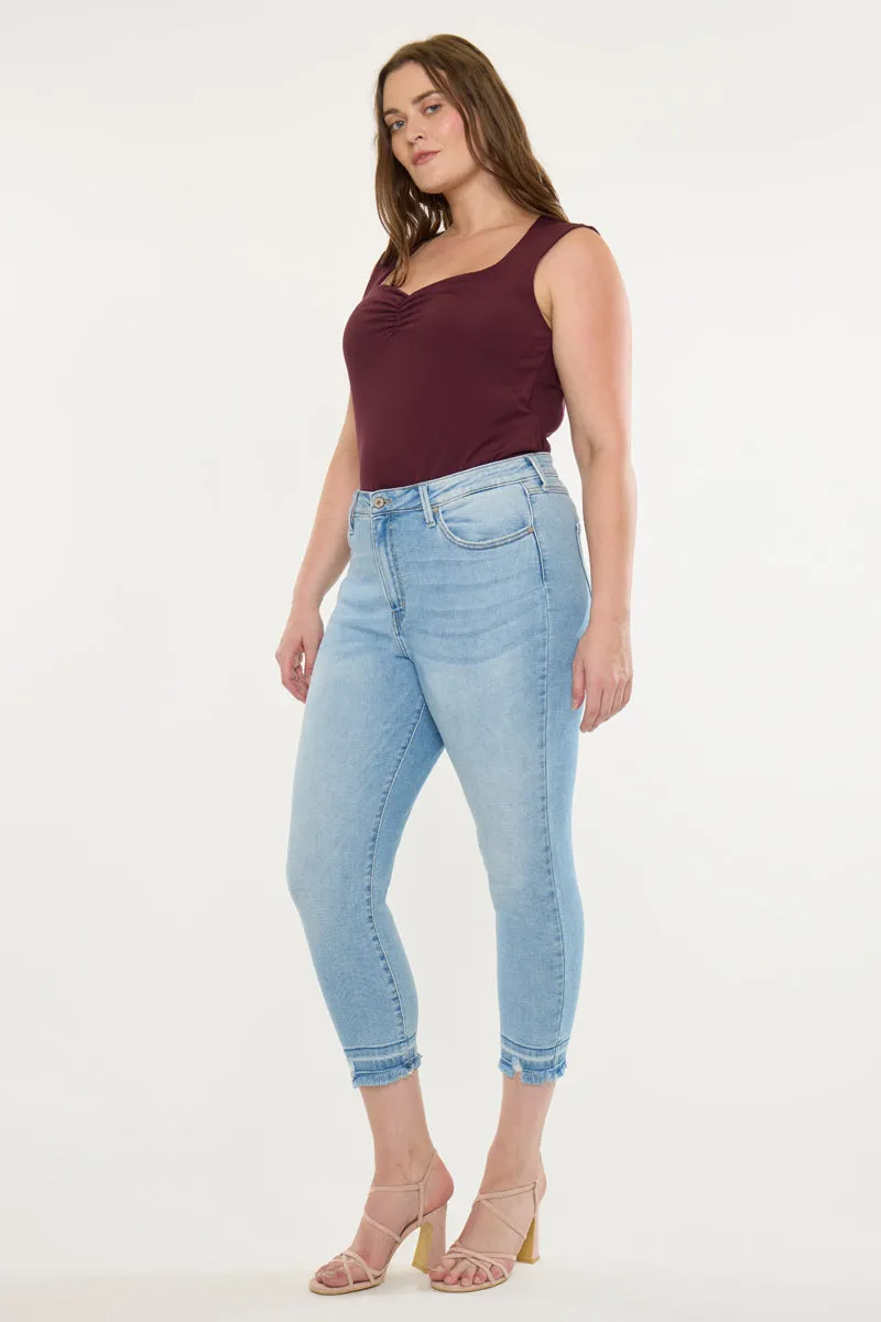 Thomasin High Rise Cropped Skinny Jeans ( Plus Size ) sold by Kan Can product image thumbnail 4
