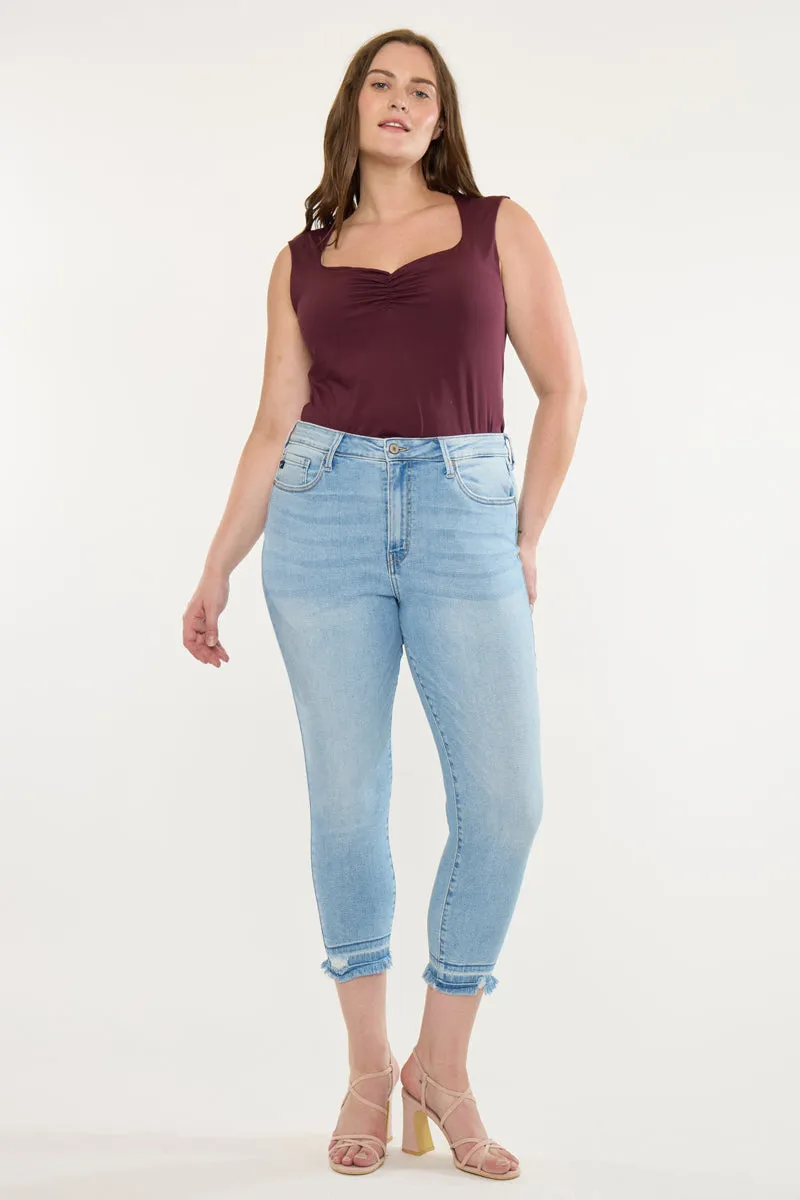 Thomasin High Rise Cropped Skinny Jeans ( Plus Size ) sold by Kan Can