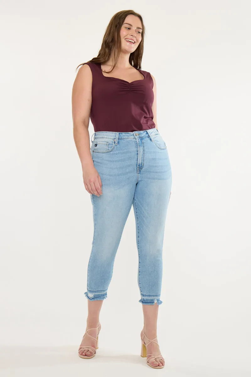 Thomasin High Rise Cropped Skinny Jeans ( Plus Size ) sold by Kan Can product image thumbnail 3