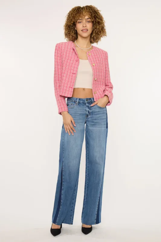 Marianne Mid Rise Wide Leg Jeans made by Kan Can