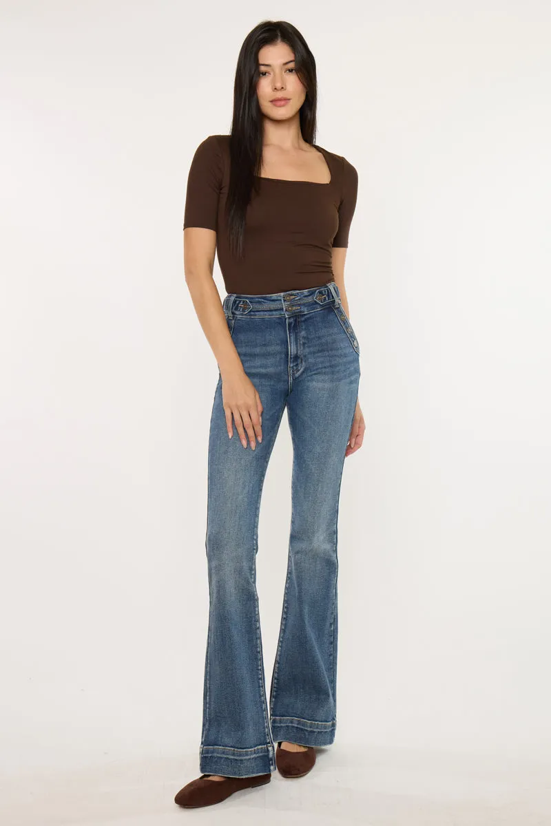 Kiery High Rise Flare Jeans sold by Kan Can product image thumbnail 3