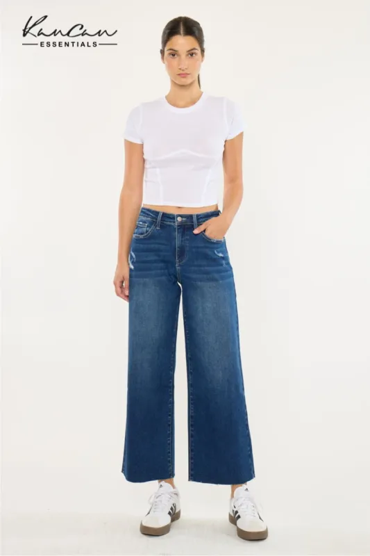 Tory Essentials High Rise Crop Wide Leg Jeans sold by Kan Can