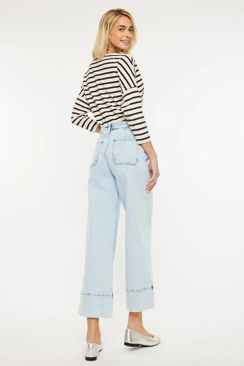 Kassie Essentials Crop Wide Leg Jeans sold by Kan Can product image thumbnail 2