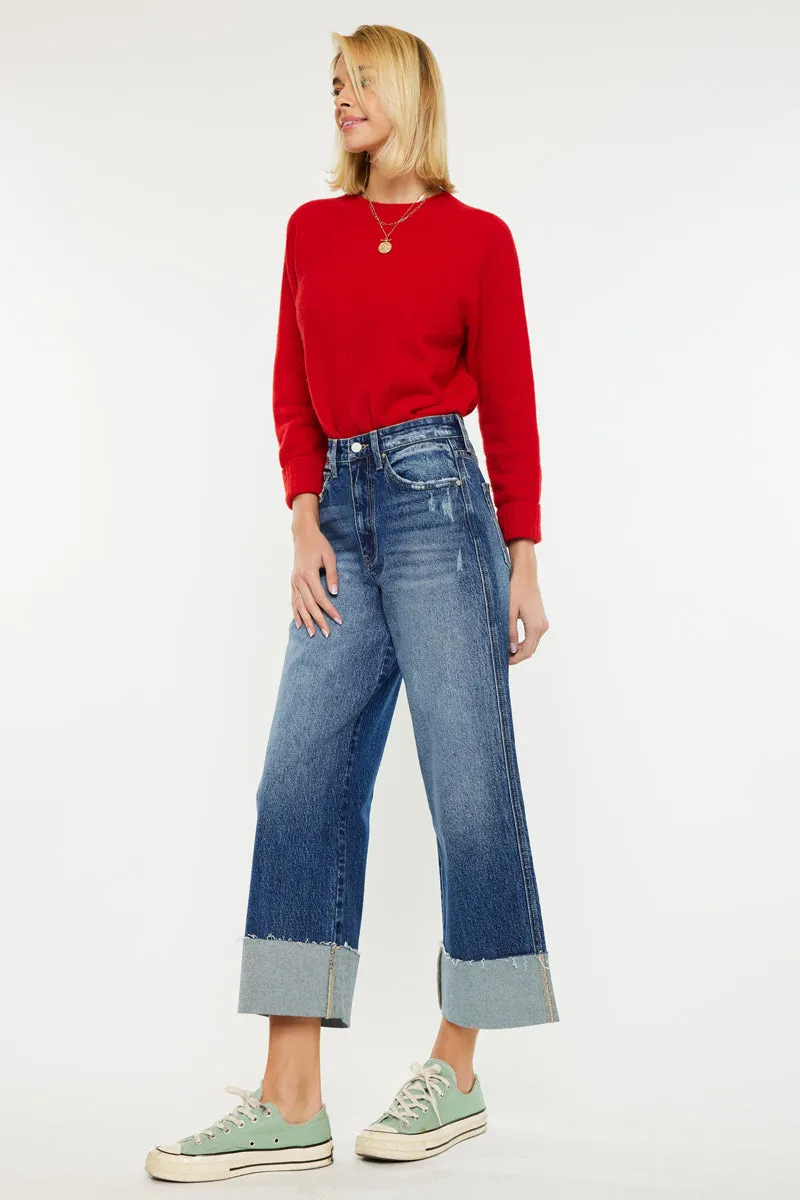 Lynn 90's Crop Wide Leg Jeans sold by Kan Can product image thumbnail 2