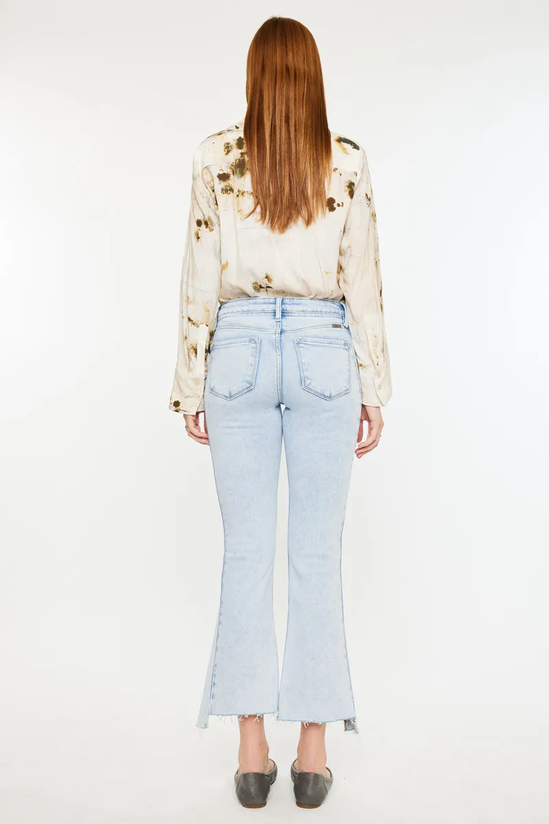 Elsie Mid Rise Crop Flare Jeans sold by Kan Can product image thumbnail 2