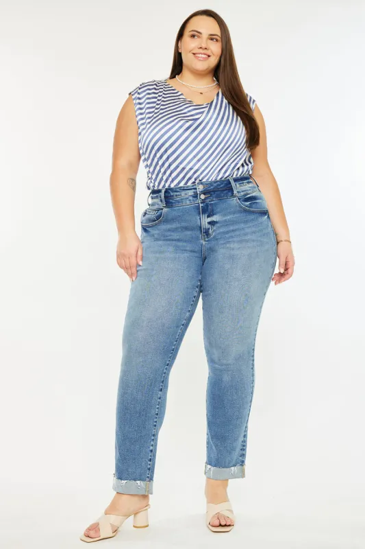 Kianna Essentials High Rise Slim Straight (Plus Size) sold by Kan Can