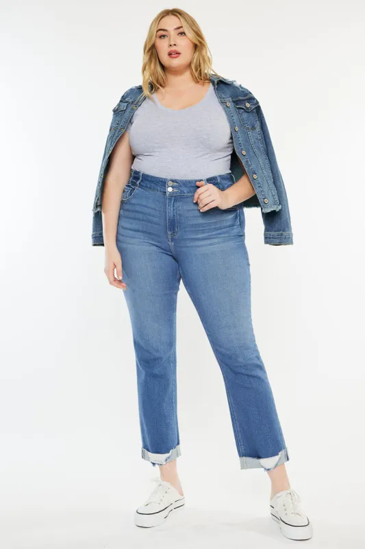 Esme Essentials High Rise Slim Straight (Plus Size) made by Kan Can