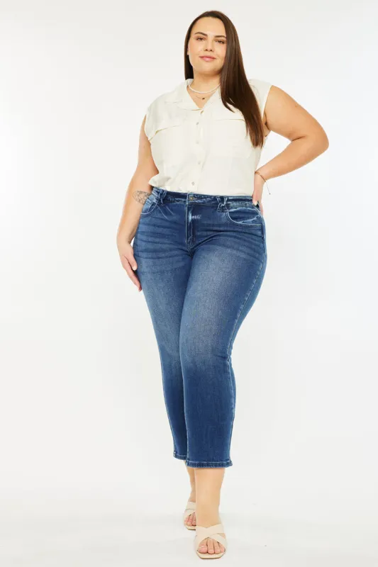 Candice Mid Rise Slim Straight (Plus Size) made by Kan Can