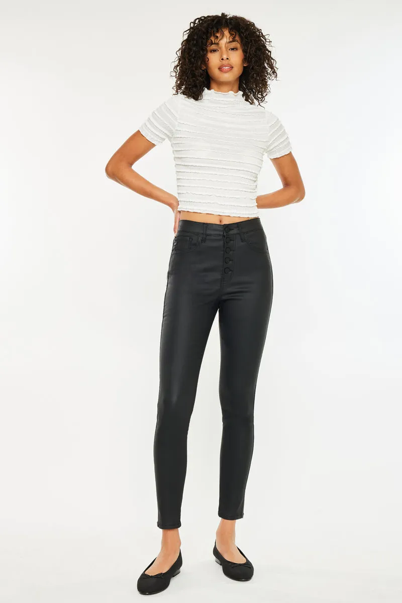 Autumn High Rise Faux Leather Ankle Skinny sold by Kan Can product image thumbnail 3