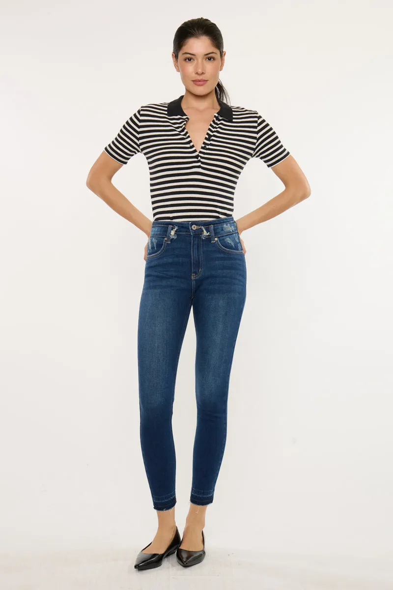 Mackena High Rise Ankle Skinny sold by Kan Can