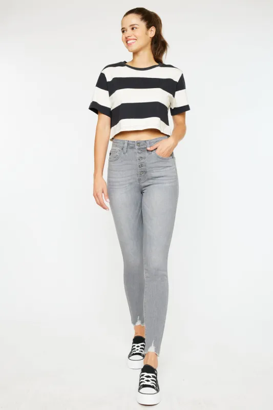 Tamara High Rise Ankle Skinny sold by Kan Can