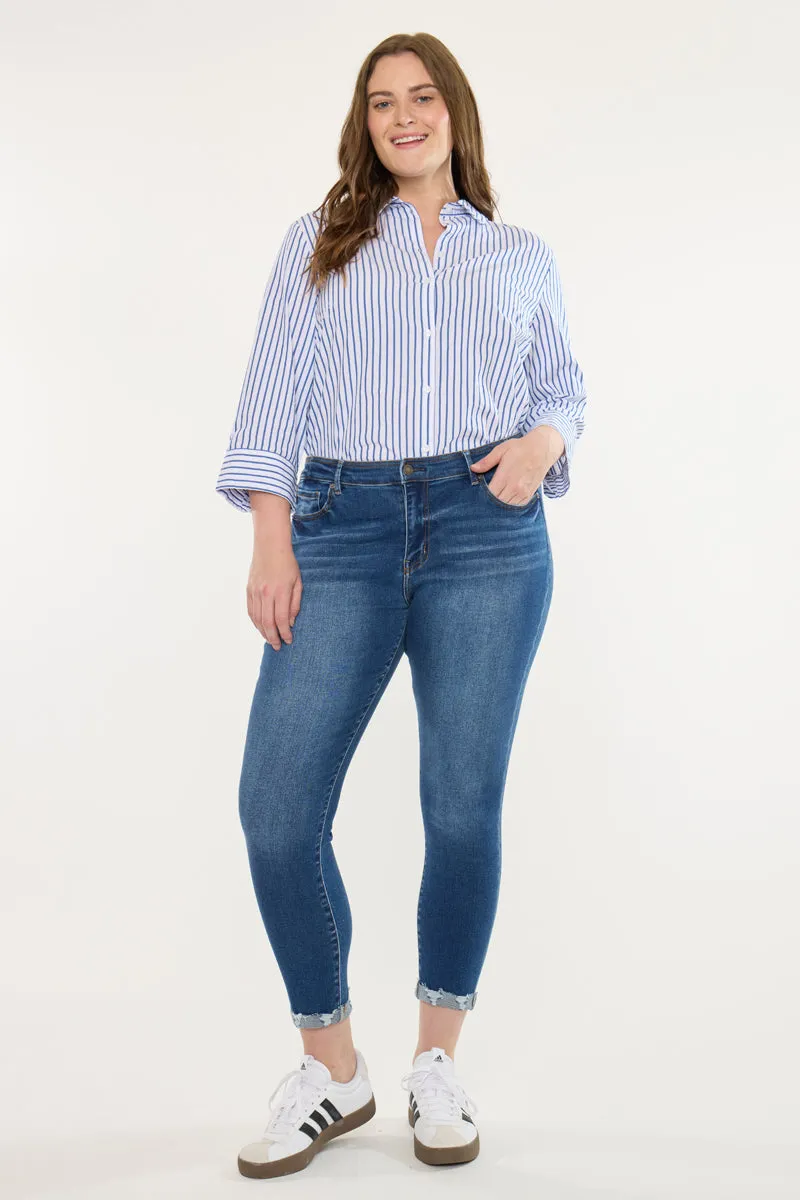 Kali Mid Rise Ankle Skinny (Plus Size) sold by Kan Can