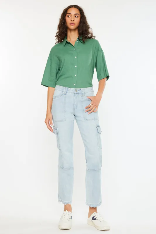 Felicity High Rise Slim Straight Cargo sold by Kan Can