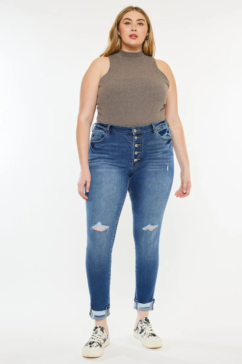 Dorah High Rise Ankle Skinny (Plus Size) sold by Kan Can product image thumbnail 4