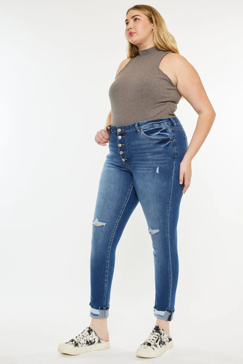 Dorah High Rise Ankle Skinny (Plus Size) sold by Kan Can product image thumbnail 5