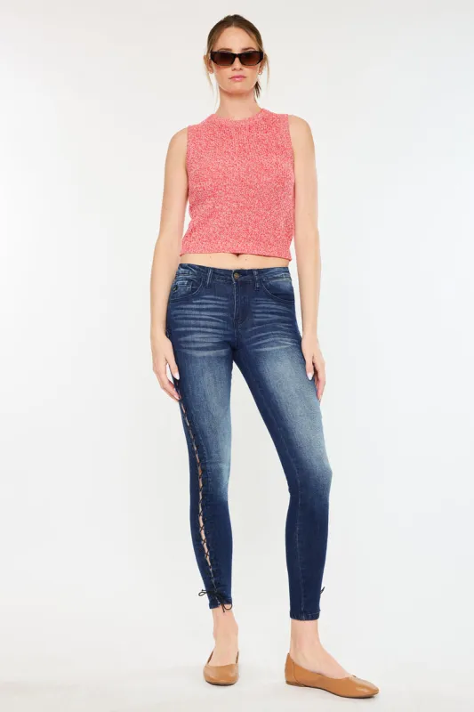 Jackie Mid Rise Ankle Skinny sold by Kan Can