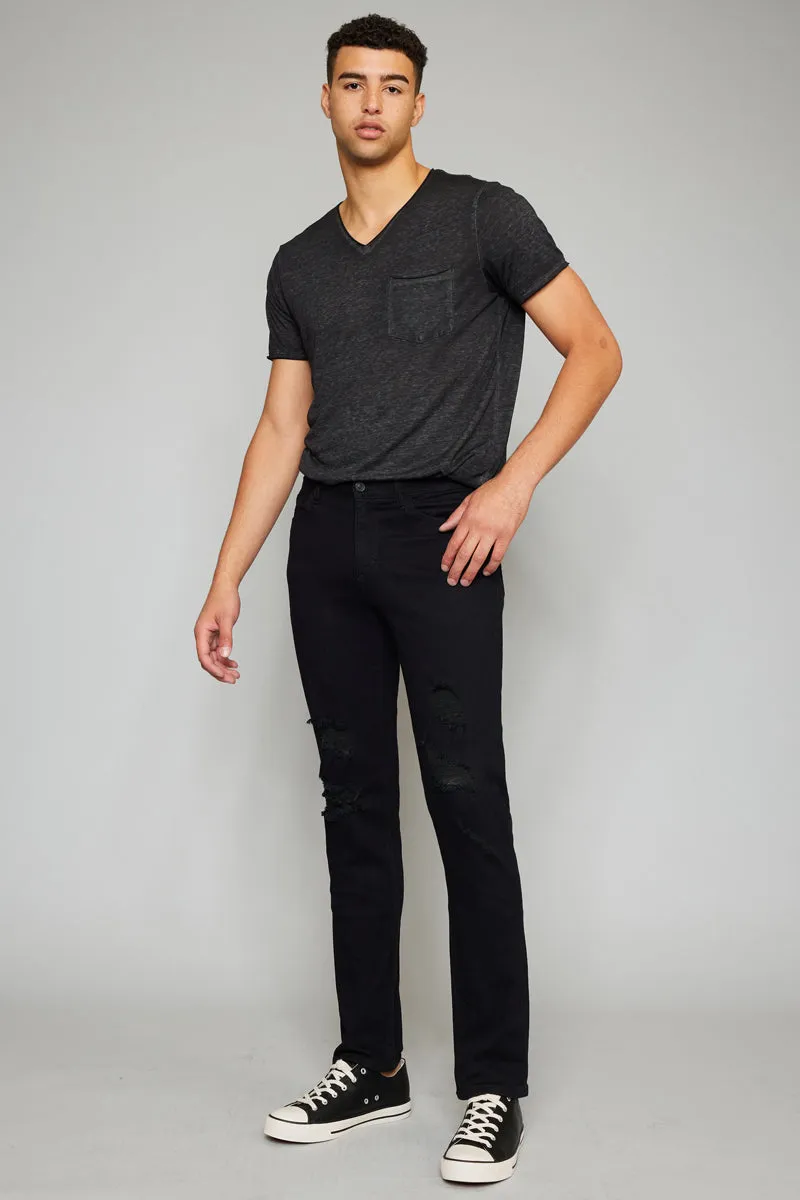 Henry Black Distressed Regular Skinny - Men sold by Kan Can product image thumbnail 3
