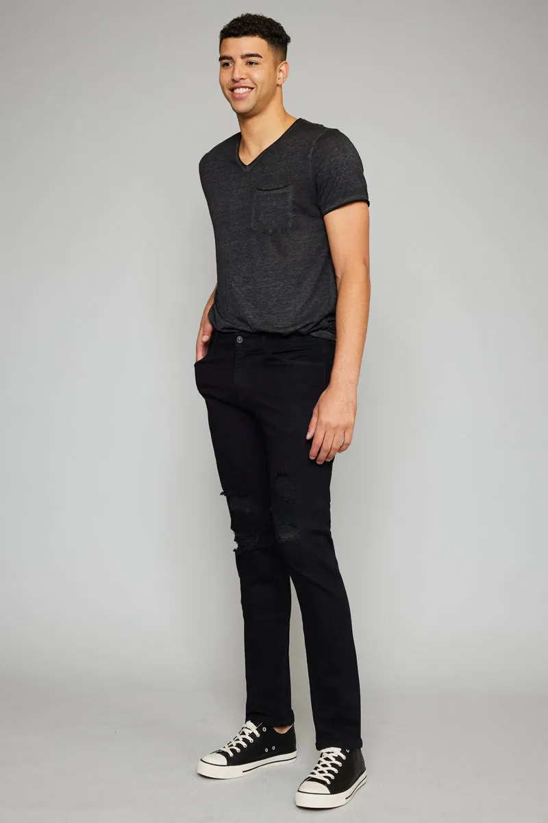 Henry Black Distressed Regular Skinny - Men sold by Kan Can product image thumbnail 5