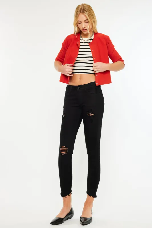 Brianna Mid Rise Ankle Skinny sold by Kan Can