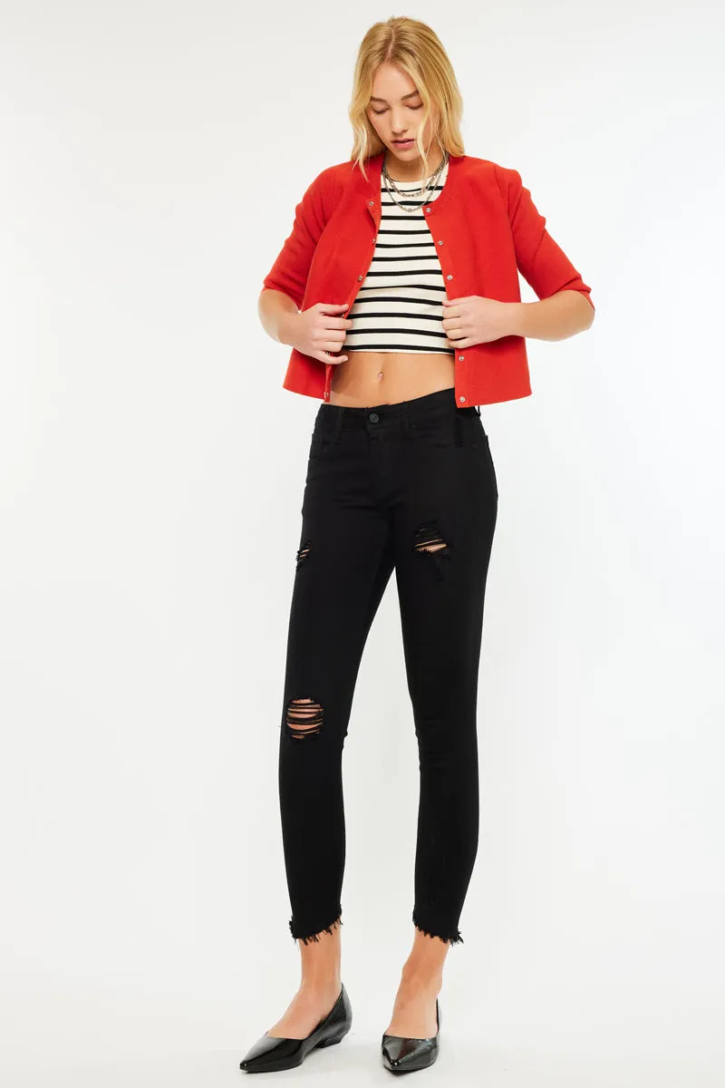 Brianna Mid Rise Ankle Skinny sold by Kan Can