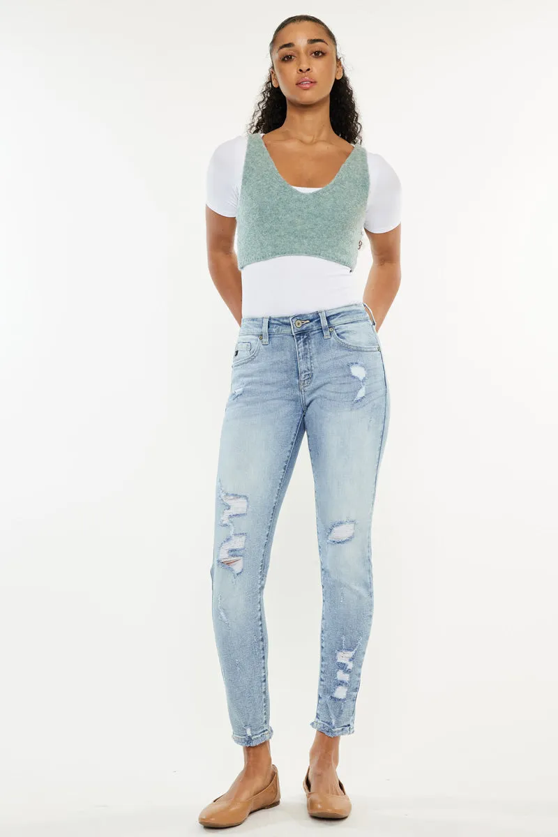 Kaleigh Mid Rise Ankle Skinny sold by Kan Can product image thumbnail 5
