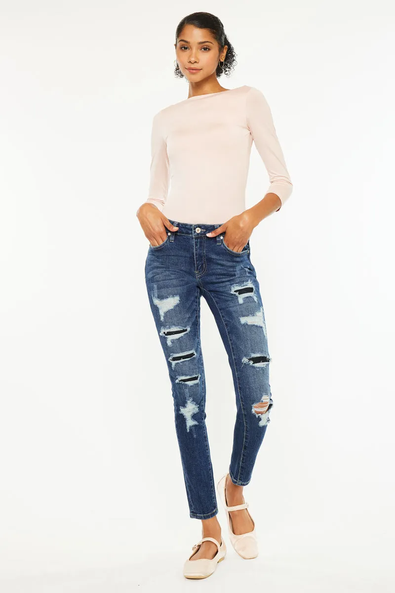 Tobie Mid Rise Super Skinny sold by Kan Can