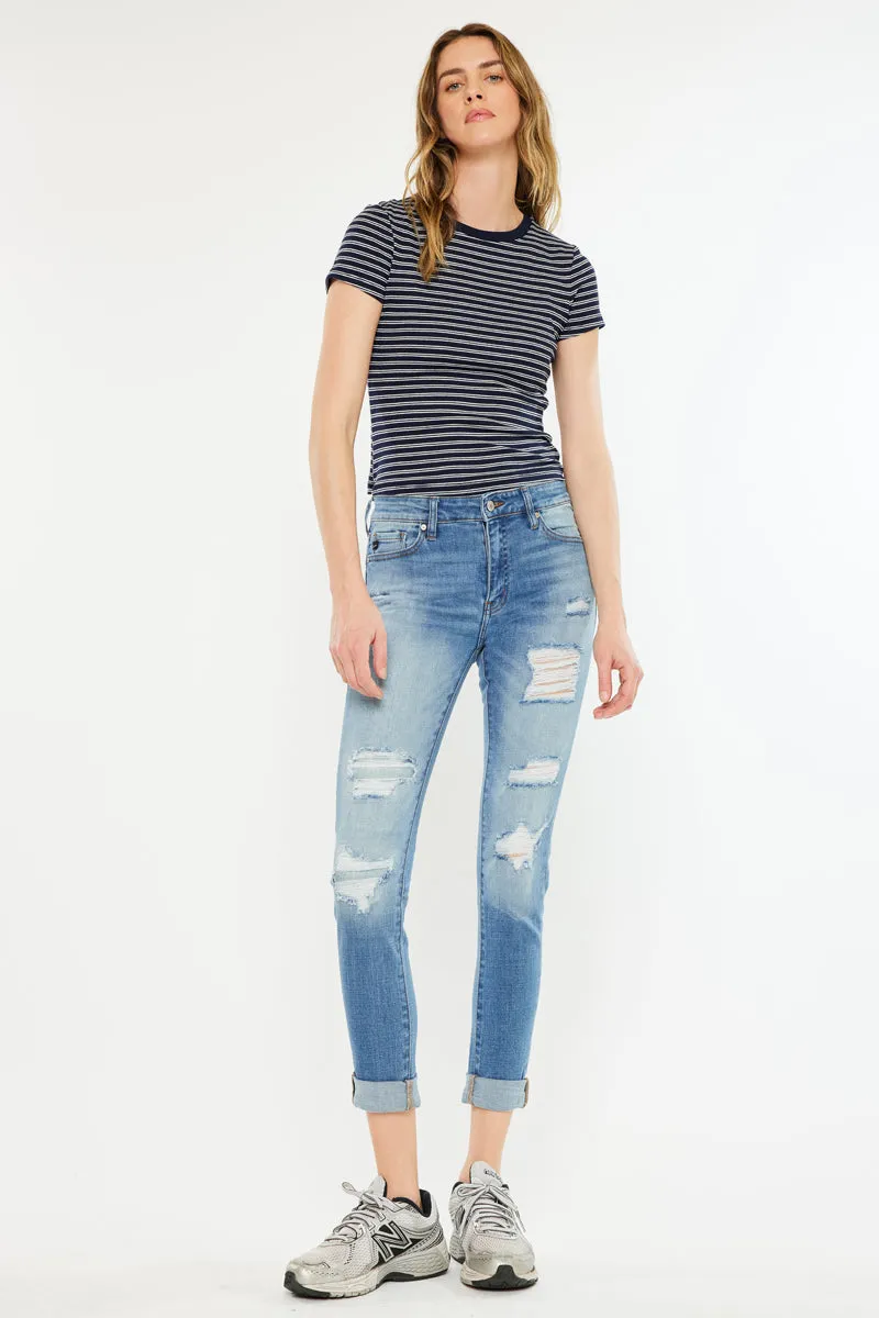 Caroline Mid Rise Ankle Skinny sold by Kan Can product image thumbnail 3