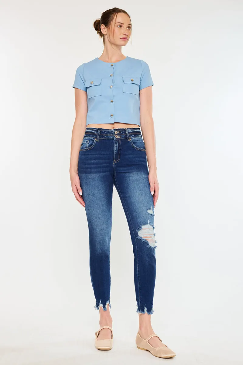 Gloria High Rise Ankle Skinny sold by Kan Can