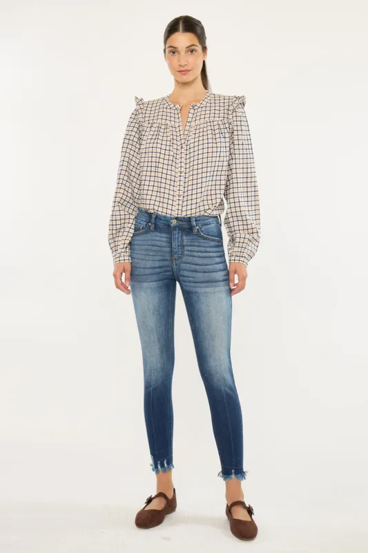 Eliza High Rise Ankle Skinny sold by Kan Can